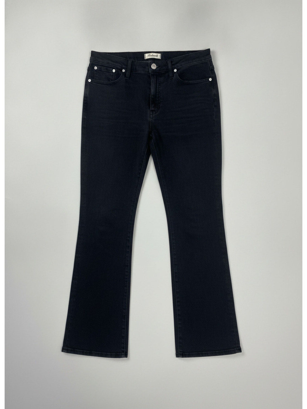 Madewell Mid-Rise Kick Out Jeans in Black, Size 30T